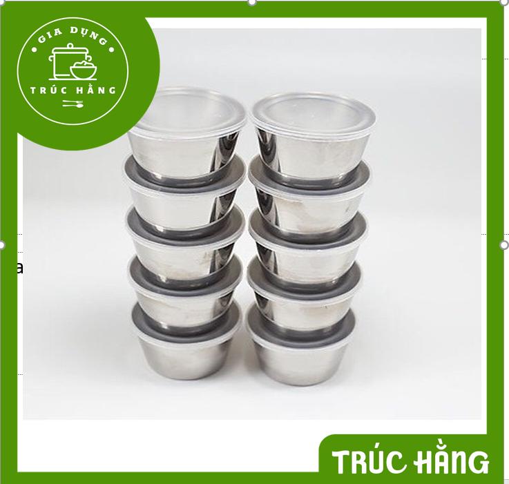 Combo 10 khuôn làm bánh flan inox có nắp (7cm) - TikTok Shop Vietnam