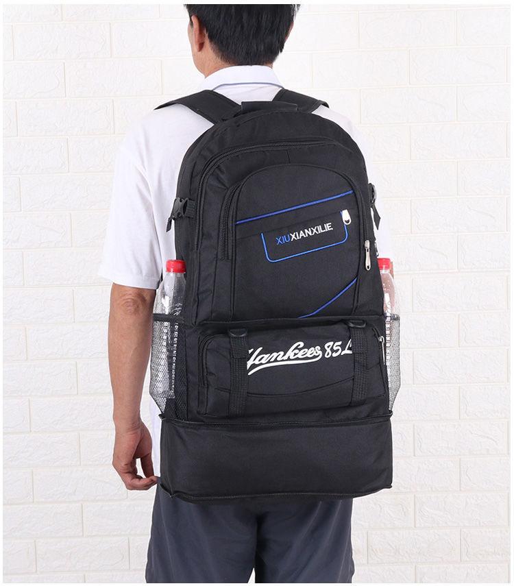 Product Introduction of Beg Galas Sukan Luar, Kapasiti 90 L, Untuk Perjalanan Jarak Jauh Lelaki, Beg Mendaki Gunung, Kapasiti Besar, Sesuai untuk Kerja dan Rumah, Boleh Digunakan sebagai Bagasi, Sesuai untuk Pelajar, Beg Sekolah 8