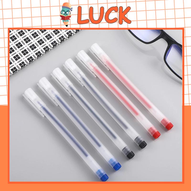 Product Introduction of [Big Sale] pen con Bút bi Gel bấm Màu Đen/Đỏ/Xanh, Ngòi 0.5mm, Nhanh Khô Không Lem, Thân Bút Nhám Sang Trọng, Viết Êm Không Nhòe bút siêu tạ bút nhân phẩm xịn bút gel nắp cài back school đồ dùng học tập bút không ngòi bút nước 16