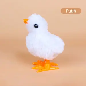 Mainan Anak Bayi Ayam Berjalan Model Putar Tanpa Baterai Mematok Anak-Anak Biru Hewan Kids