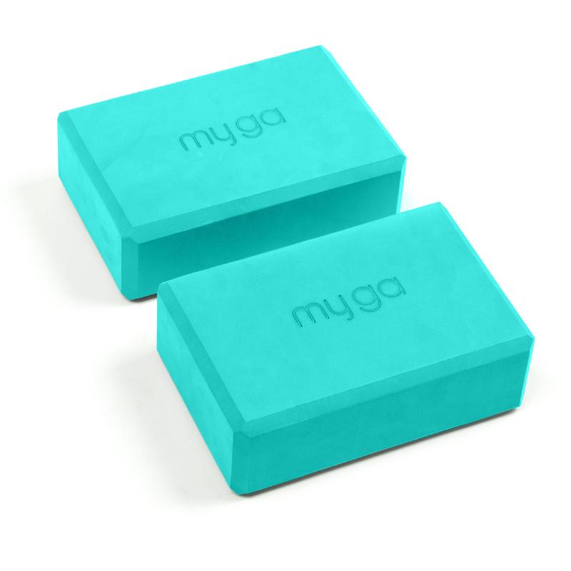 Myga Yoga Blocks - Pair of High Density Foam Bricks for Yoga, Pilates and Fitness to Support and Deepen Poses - Non Slip and Lightweight for Home, Gym & Studio - Choice of Colour 7