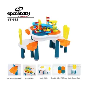 Meja Kursi Set Spacebaby SB 988 - 6 in 1 Table & Chairs Set