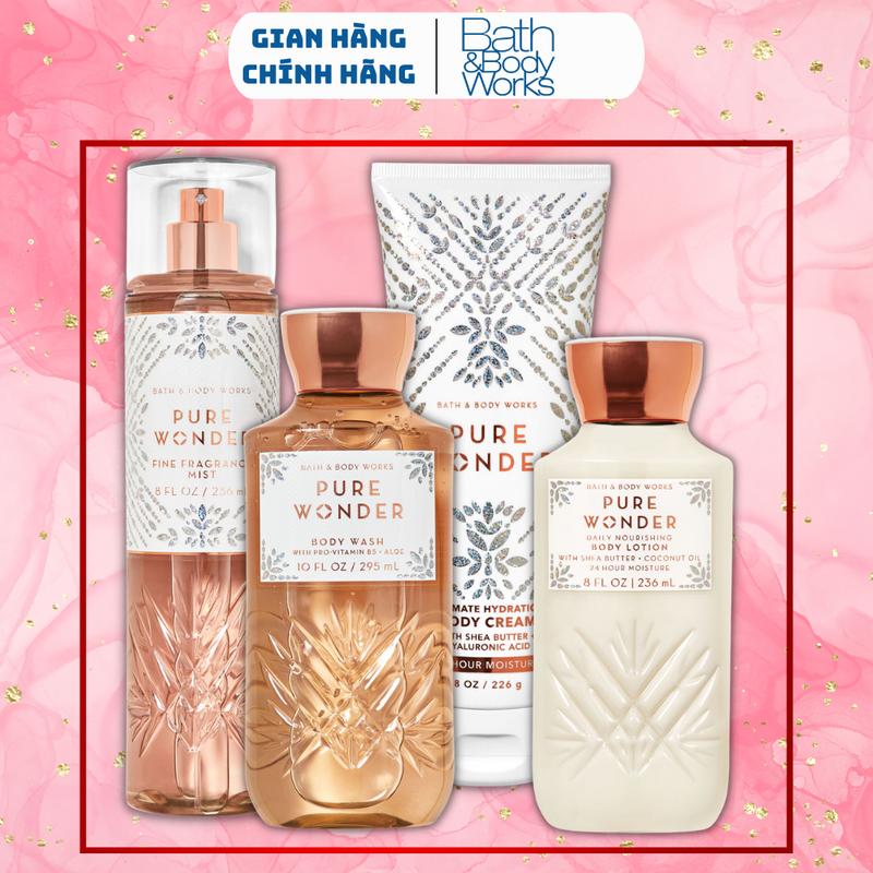  Body Mist Bath And Body Works Nam Nữ Chính Hãng Pure Wonder Xịt Thơm Body Toàn Thân Hương Nước Hoa 236ml 