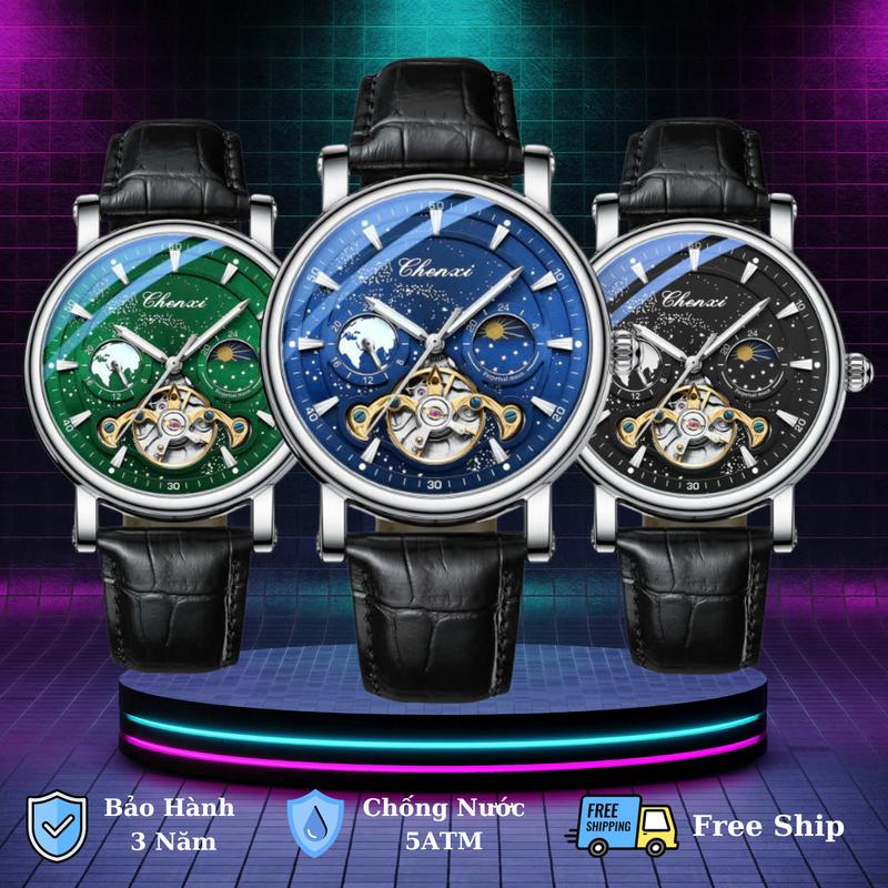 Đồng Hồ Cơ Chenxi CX-8872 Dải Ngân Hà Size 42mm - Kính tráng sapphire - Chống nước 5ATM - Bảo hành 3 năm | Hàng Chính Hãng