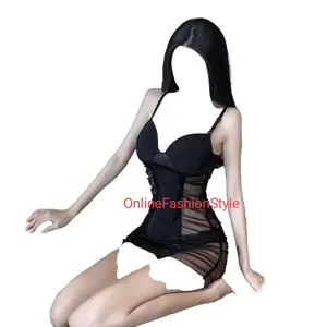 Lingerie Sexy Push Up Bra Dress Wanita Babydoll F42 Tidur