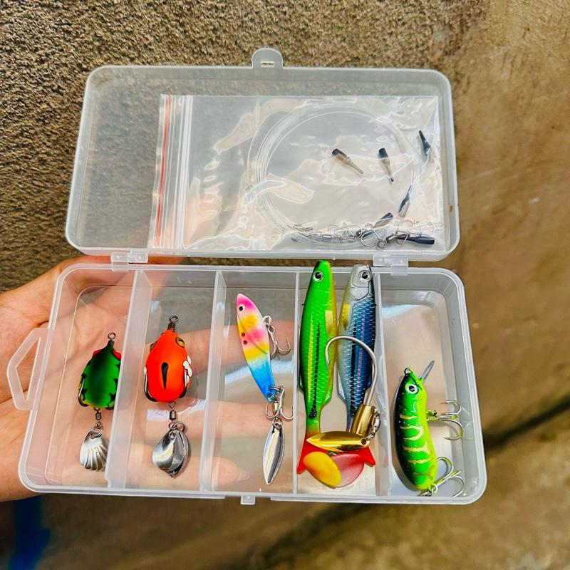 COMBO MỒI 6: COMBO MỒI ĐA NĂNG CÂU LÓC, CHẼM, CÁ MƯƠNG, SUỐI, RÔ PHI (Tặng 2m leader daiwa, 5 khoá lure, 5 khoá số 8) Đi Câu Bắt Cá Fishing Câu Cá