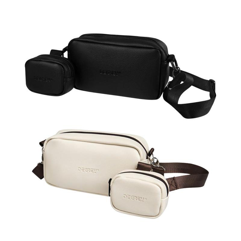 Túi da simili Degrey đeo chéo crossbody bag thiết kế thời trang nam nữ - Đeo Vai Hoa