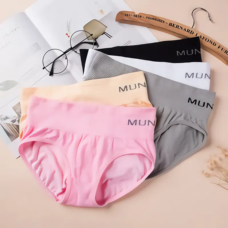 Misso Kode CD035 Celana Dalam Wanita Waist  Underware Premium Spandex Motif Polos High Boxer Hitam Pendek Dewasa Korset Cewek 1
