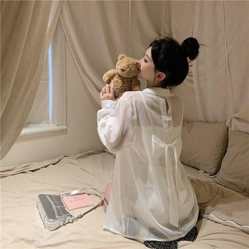 Quần Áo Chống Nắng, Mẫu Thiết Kế Thắt Nơ, Thích Hợp Cho Kỳ Nghỉ Hè Và Du Lịch, Nữ Thần Thiết Y, Thiết Yếu Cho Sinh Viên Đại Học, Có Ngoại Cỡ, Chất Lượng Nhà Máy 4