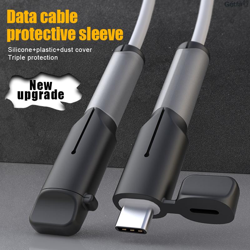 Ống bảo vệ cáp dữ liệu chống gãy, vỏ bảo vệ cáp sạc bằng silicon, kẹp dây cáp.