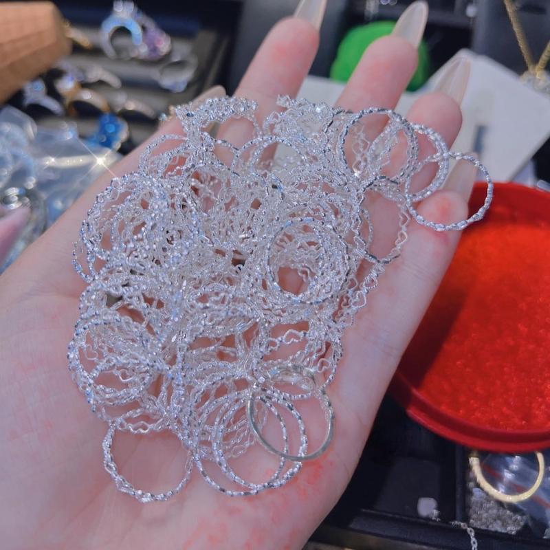 Nhẫn nữ full trái tim xếp liền bạc ta xinh xắn chính hãng MAINOMI