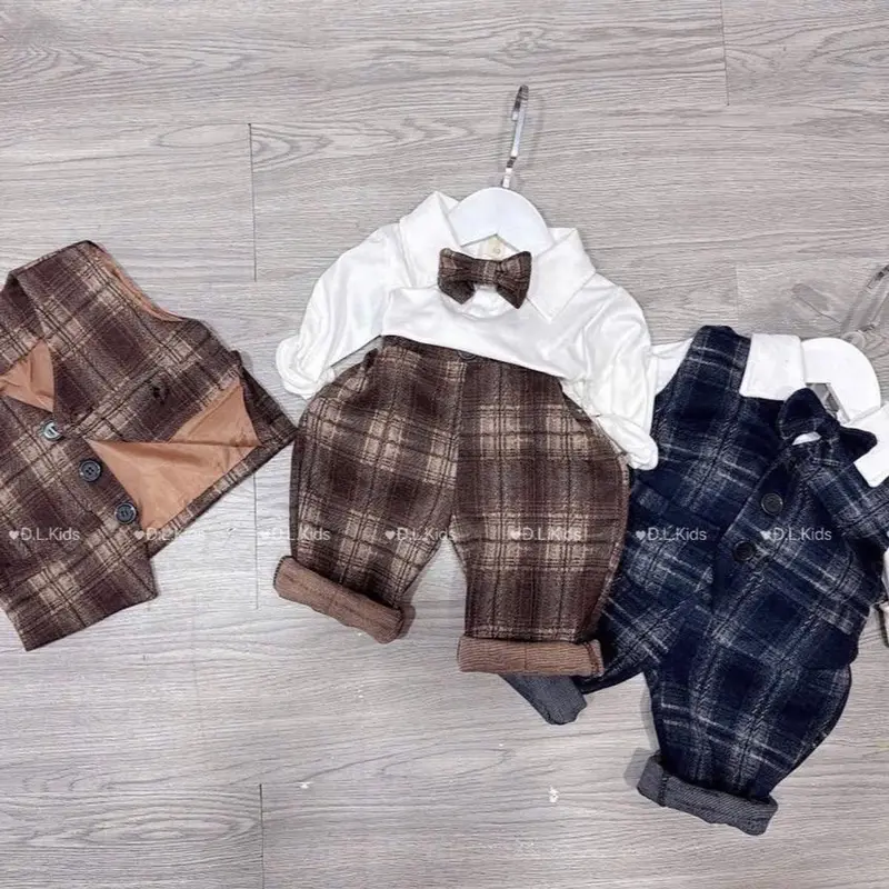 Set ghile dạ công tử 4 chi tiết cho bé 7-16kg 8