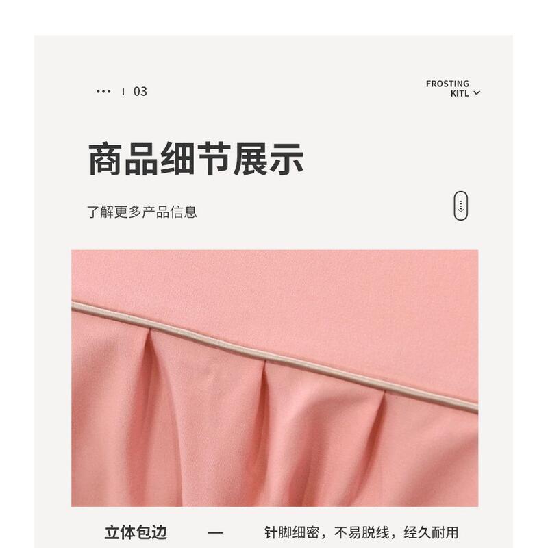 Product Introduction of three piece set cover red skirt style bed sheet new high-end all season universal 12