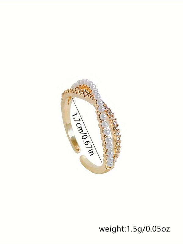 Women's Elegant Criss Cross Design Ring, Exquisite Trendy Ring, Fashionable Jewelry for Women As Gift for Daily & Party Decoration 1