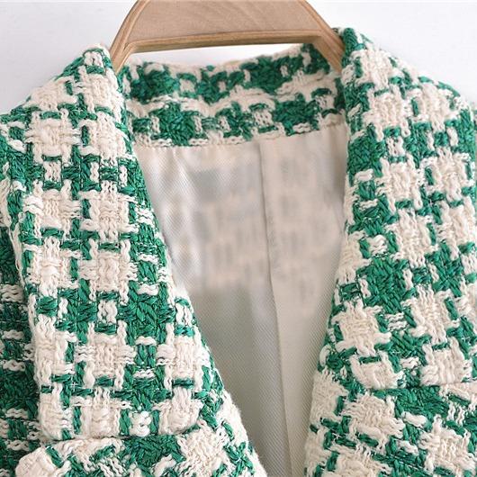 Blazer Green Tweed 004471 Kerja Wanita 3