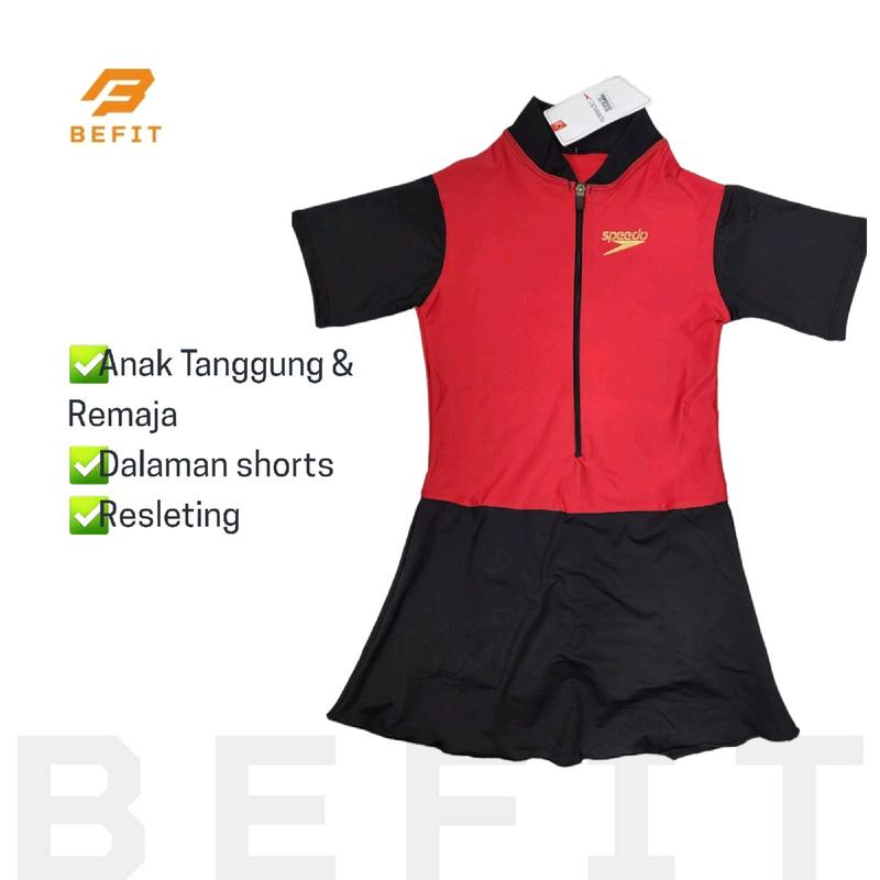Baju Renang Diving Rok Anak Perempuan Remaja 12-16th Polos Sport 2