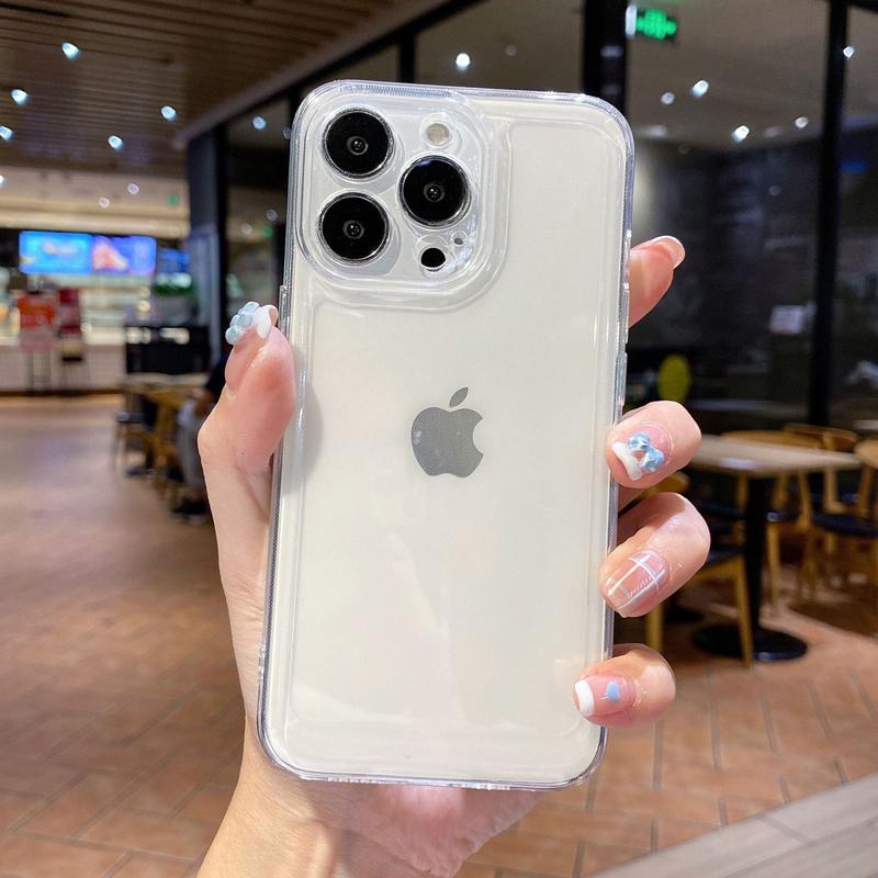 Product Introduction of Suitable for Apple 14promax transparent mobile phone case iphone16tpu anti-fall 15 space all-inclusive 13 protective cover 5
