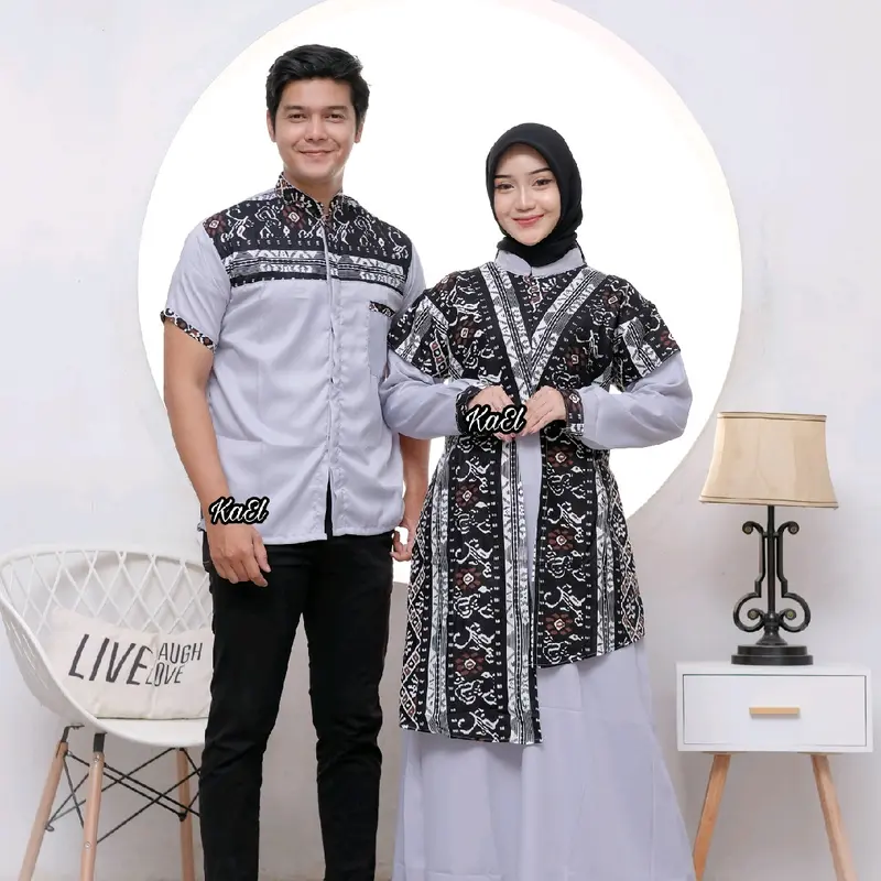 GAMIS COUPLE SONGKET TENUN TENUN/COUPLE SONGKET AYAH IBU ANAK 2025 3