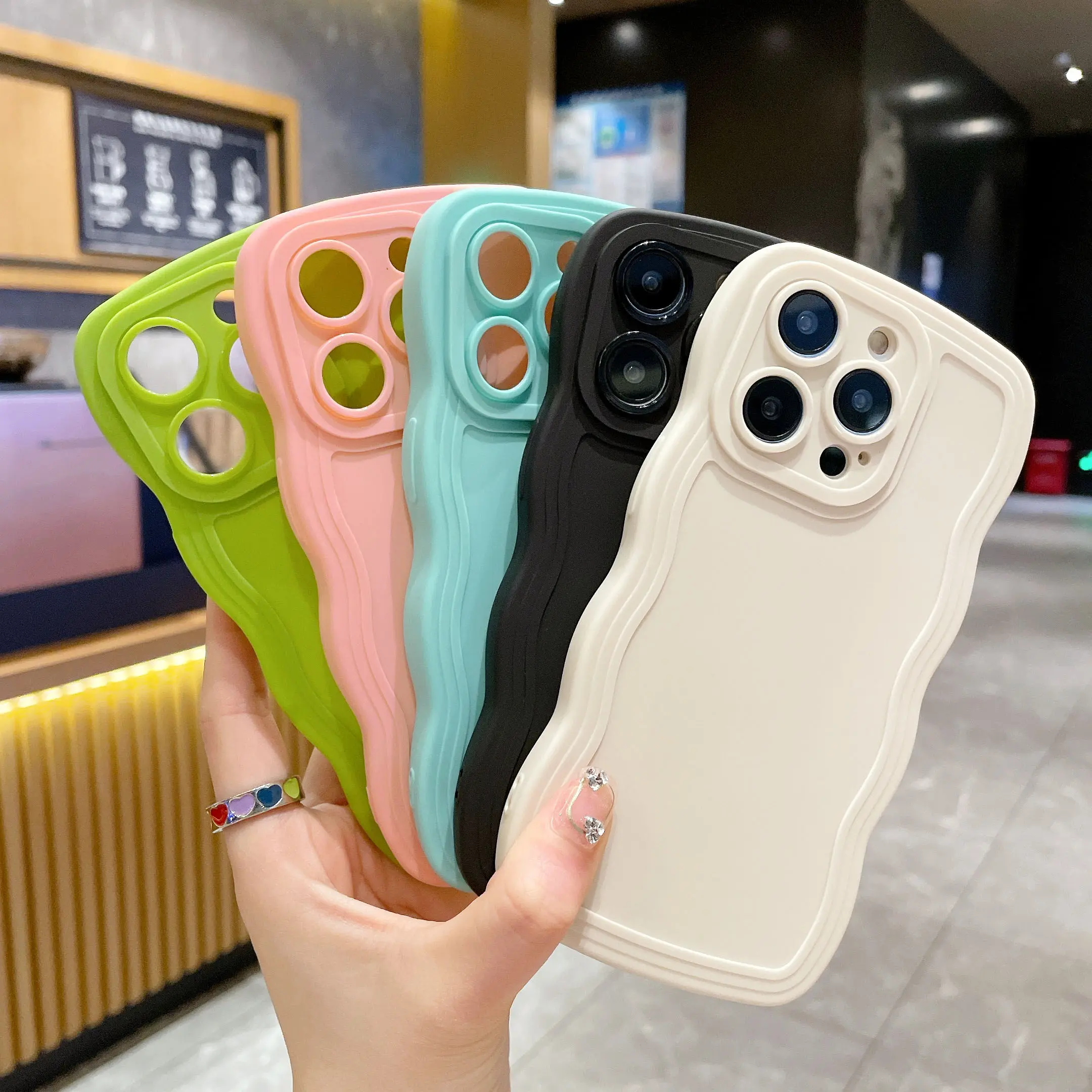 FOR Phone Case For iPhone 15 14 13  12 11 Pro Max XR XS Fashion Dopamine Lens Protection Shockproof Bumper