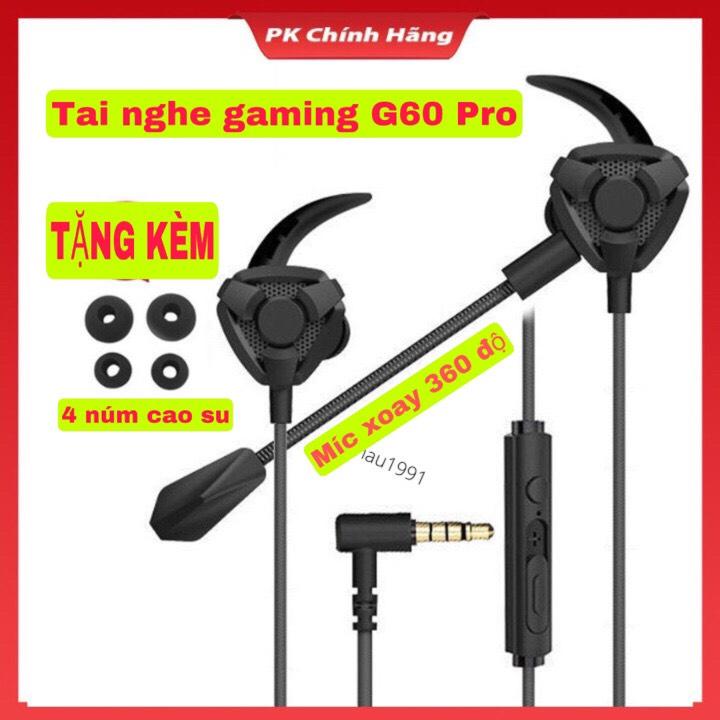  Tai nghe nhét tai Jack 3.5mm gaming G9 s2000 s16 K98 PRO + có mic tai nghe chơi game PUBG mobile   FF   ROS   Tốc chiến mic rời 360° earp 