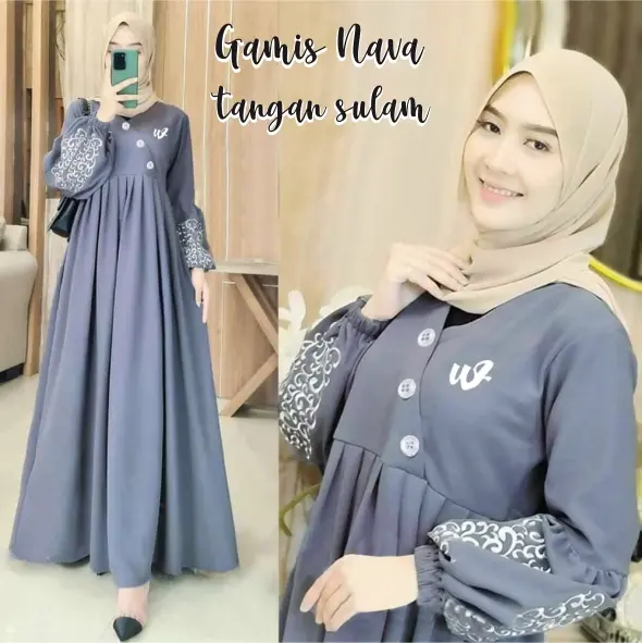 Gamis Nava Tangan Sulam 597 NETMODE 1