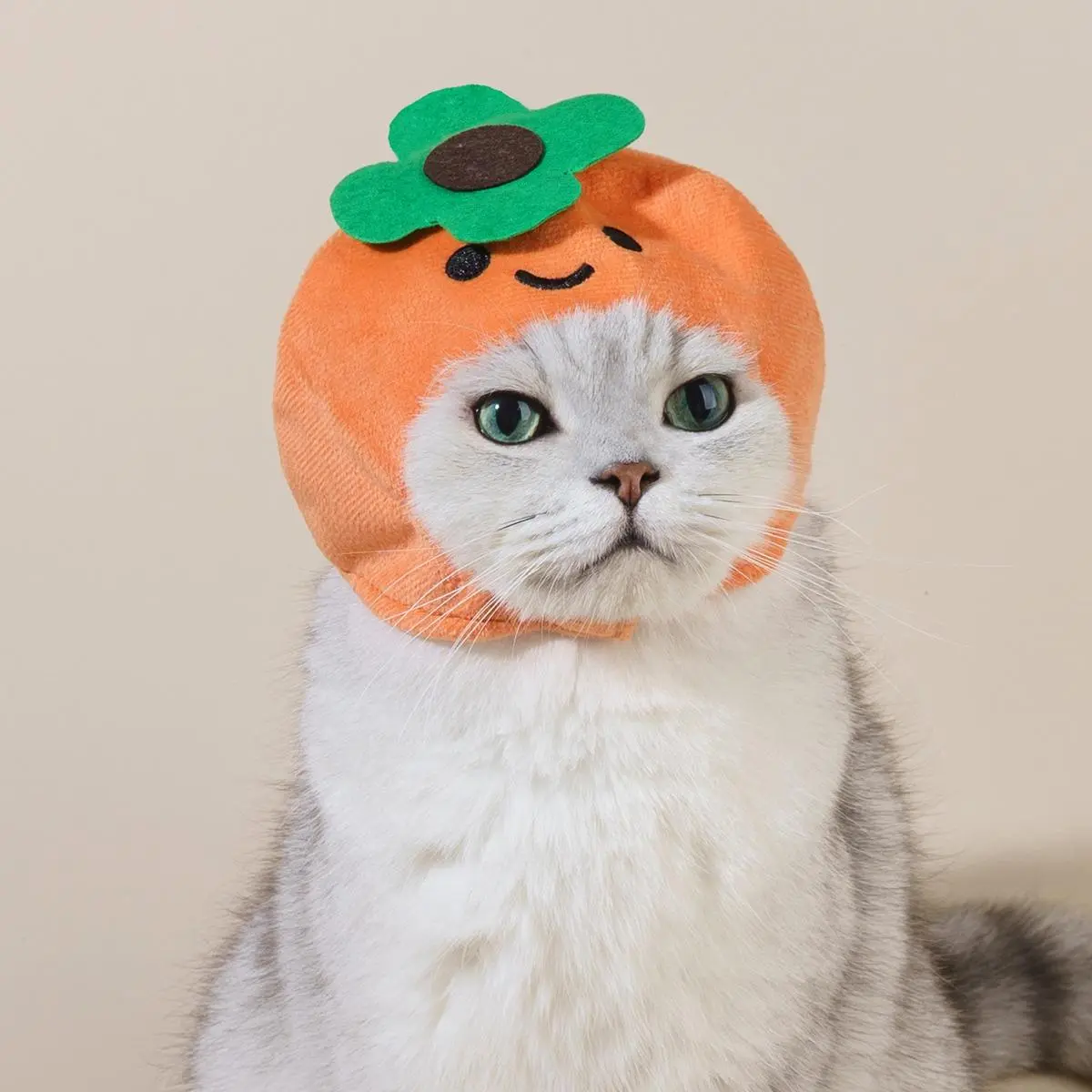 Cute Pumpkin Design Pet Hat, Cartoon Soft Pet Hat, Dog & Cat Clothing Supplies