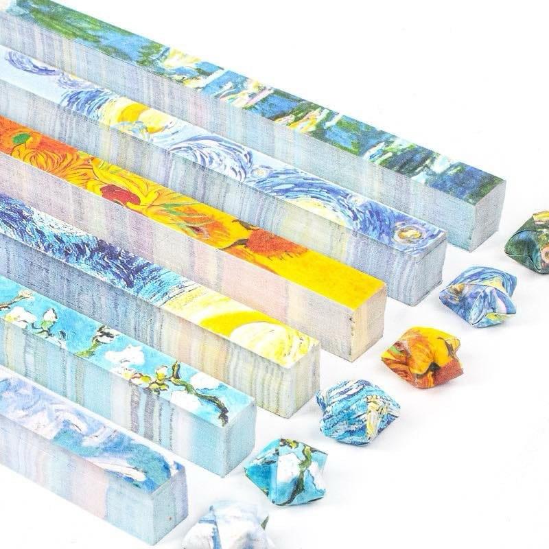  Giấy Gấp Sao Nghệ Thuật 600 Tờ 12 Mẫu In Hai Mặt Chất Liệu Giấy Dày Dặn Dễ Xếp Origami Thích Hợp Cho Nghệ Thuật 