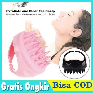 SISIR KERAMAS SILICONE Premium Sikat silikon silicon pijat kepala anti kutu ketombe rontok botak bayi baby