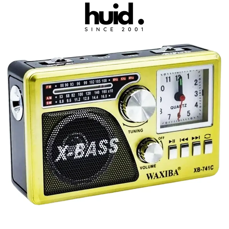 Đài Radio 3 Băng Tần FM/AM/SW Có Đèn Pin Tích Hợp Sử Dụng USB Và Thẻ Nhớ Waxiba XB-741C 0