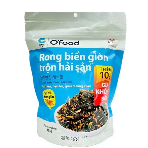 [Combo Mua 3 Tặng 1] Rong Biển Trộn Cơm 4Vị, Hải Sản/Khô gà/Trộn Gia Vị Rong Biển OFood 30g 4