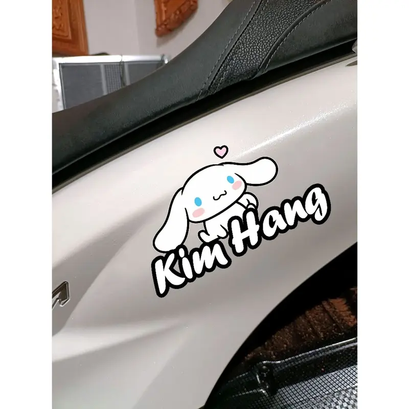 Tem dán xe in theo yêu cầu, tem tên theo yêu cầu, hình dán xe đạp điện, tem dán xe in theo yêu cầu Cinnamaroll 2