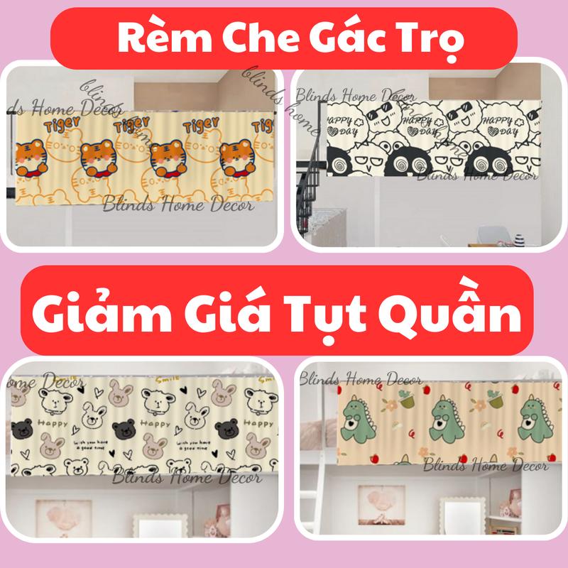Rèm che gác lửng trọ, rèm dán lan can trọ mẫu mới nhất 2023 ( tặng keo dán và dây trang trí )