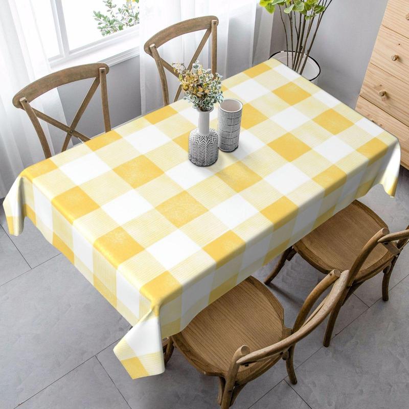 Product Introduction of Checkerboard Pattern Tablecloth, Rectangular Tablecloth, Table Decoration Supplies for Home Kitchen Dining Room Wedding Birthday Festival Party 2