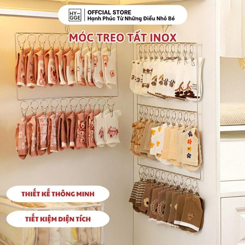 Móc Kẹp Phơi Đồ Lót Tất Vớ 2 3 Tầng Tiết Kiệm Diện Tích Chất Liệu Inox Không Gỉ Móc Treo Đồ Đa Năng Gọn Gàng