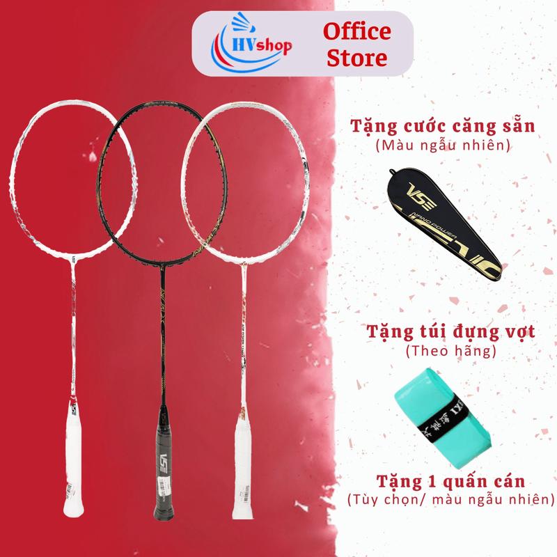  Vợt cầu lông VS ACE Power 11 Max Đen trắng - Vợt tấn công cho người mới chơi tặng cước căng sẵn 11kg màu ngẫu nhiên tặng quấn cán túi đựng vợt BH 03 tháng - HVShop Cán Vợt Sport Cacbon 