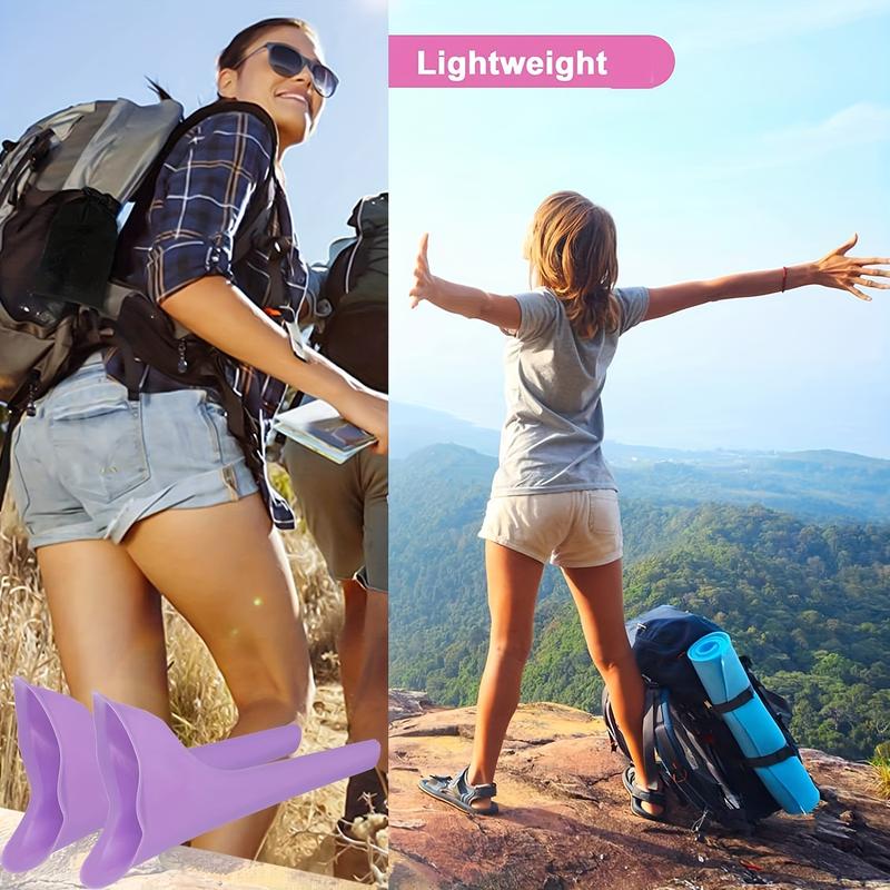 Product Introduction of 1pc Random Female Urination Device, Standing Urinals For Women, Reusable Silicone Urinal Foolproof Pee Funnel, Portable Urinal 3