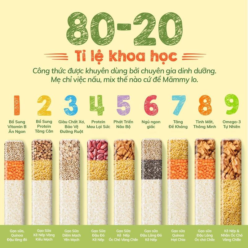 [ Tặng xe chòi chân Mini] Set 9 Hũ hạt mix Mămmy nấu cháo cho bé ăn dặm tiện lợi 2