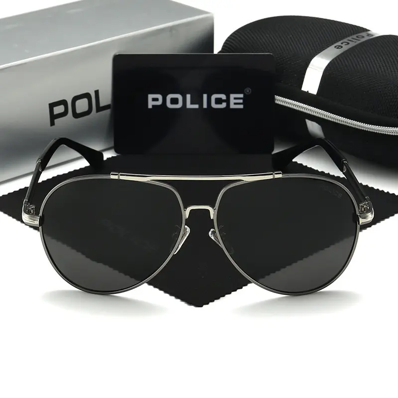 2024 hot sale men polarized sunglasses big frame driving anti UV pilot Travel Kit