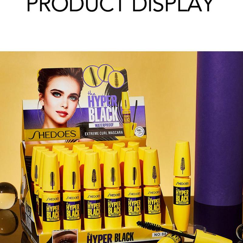 Mascara Không Thấm Nước, SHEDOES, Xoăn Dài, Lâu Trôi, Dễ Mang Theo, Với Ba Đầu Cọ 7