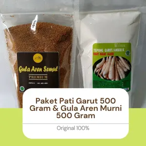 PAKET TEPUNG GARUT DAN GULA AREN 500/500 GRAM MURNI 100%