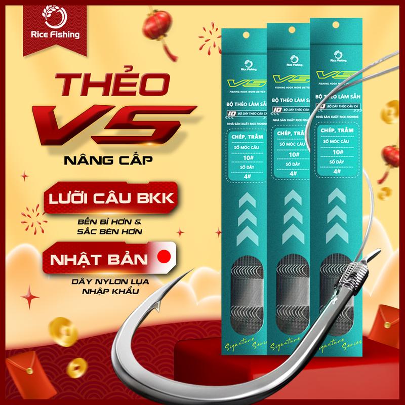 BỘ 10 cặp thẻo câu cá V5 Rice Fishing Bắt Cá trắm chép tổng hợp sử dụng cần câu tay LC-27