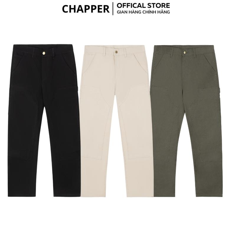 Quần Double Knee Pant CHAPPER chất kaki hoài cổ cao cấp định lượng 360g dày dặn đứng form - QCP007 Menswear Nam Có Túi