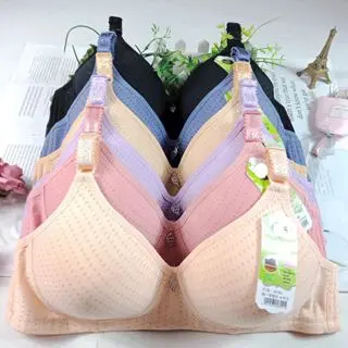 Yooyi Bh Big Size Perempuan Tanpa Kawat Bra Wanita Import Jumbo 36-46 Ukuran Besar Fashion Busa Tipis Sangat Nyaman Sexy Cup 3/4B 025 Dewasa Motif Remaja 3