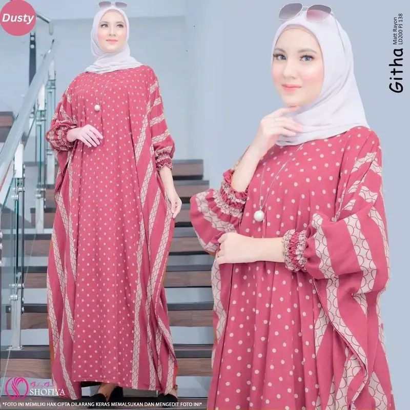 DASTER KAFTAN GHITA PAKAIAN WANITA KEKINIAN // DASTER JUMBO // PAKAIAN WANITA JUMBO // PAKAIAN MUSLIM WANITA Rayon 4