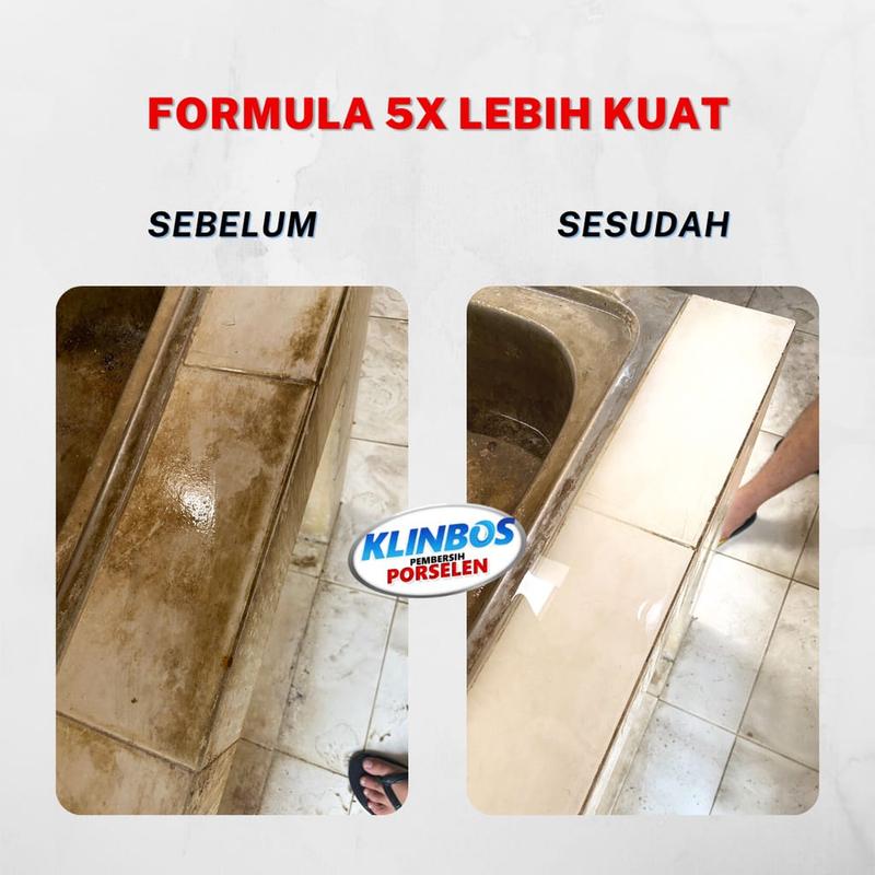 klinbos pembersih porselen 5X lebih kuat dan hemat bersihkan kerak kamar mandi Jamur Plastik Stainless Kamar Kecil Dapur Anti bakteri Merah Sarung Cair Kamar Kecil Dapur Anti bakteri 7