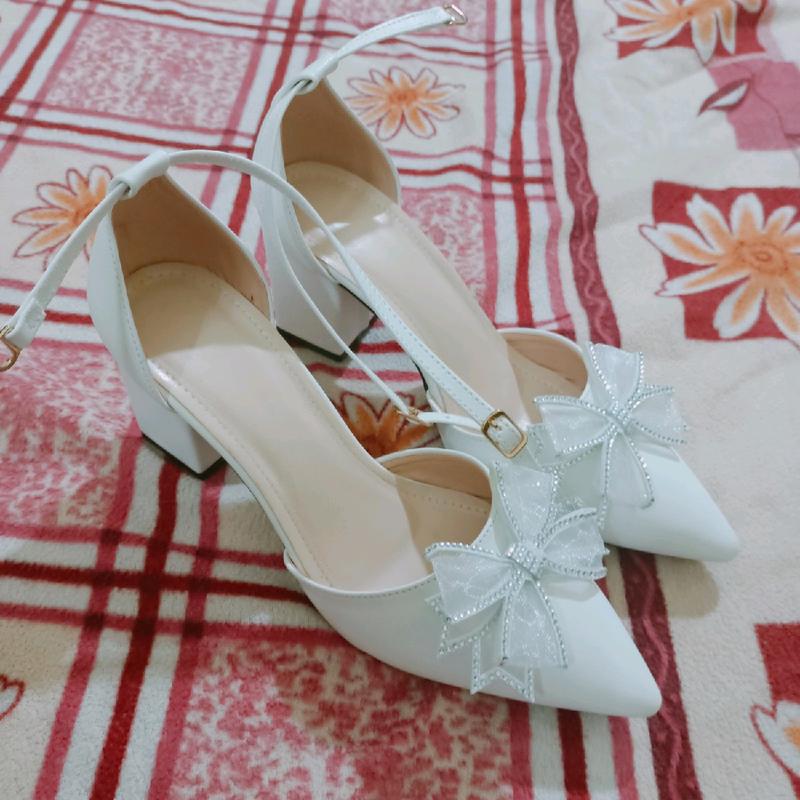 giày _dép_xinh nơ cánh tiên t78 Mũi nhọn DéP Nữ Shoes Sandal Women dep cao