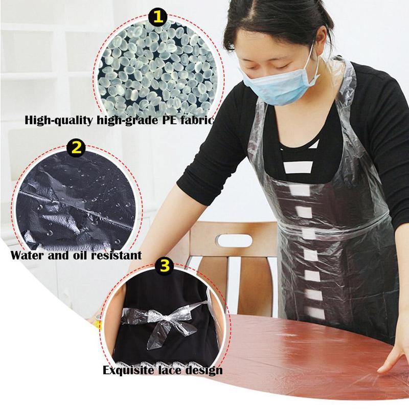 Product Introduction of Waterproof And Oil Proof Disposable Apron Kitchen Cooking Eating Children's Studio Simple Portable And Practical 42