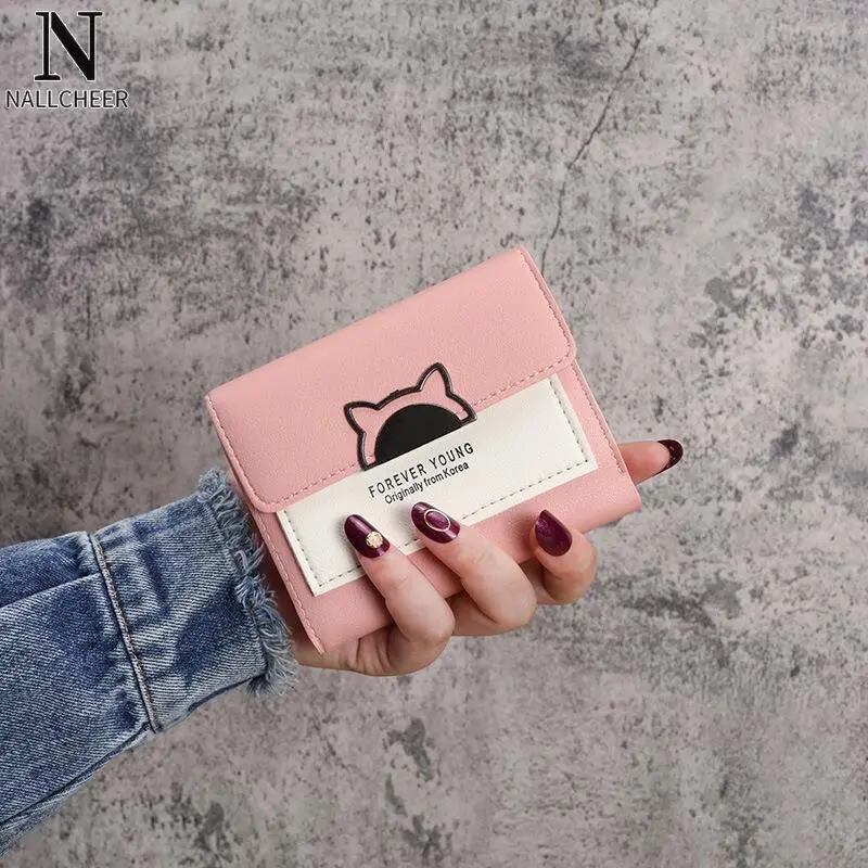 Ví Ngắn Mini, Nallcheer, Thiết Kế Gấp, Phong Cách Hàn Quốc, Dễ Thương Và Cá Tính, Thích Hợp Cho Học Sinh