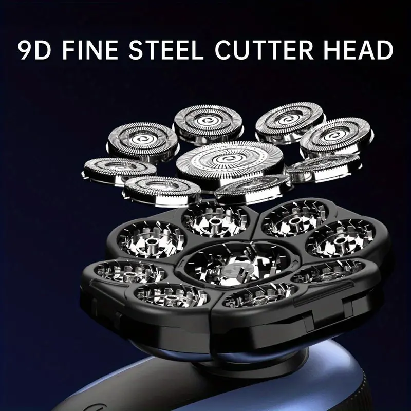 6 in 1 Electric Shaver, 1 Box Rechargeable Rotary Shaver with Accessories, Wet and Dry Use Shaving Machine for Men 5