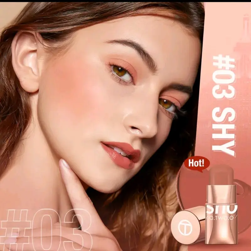 O.TWO.O Make Up Blush Stick Hydrating Gloss Lip & Cheek 6 Colours Beauty Cosmetic 1